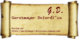 Gerstmayer Doloróza névjegykártya